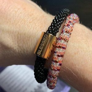 Set of 2 Roll-on Beaded Bracelets